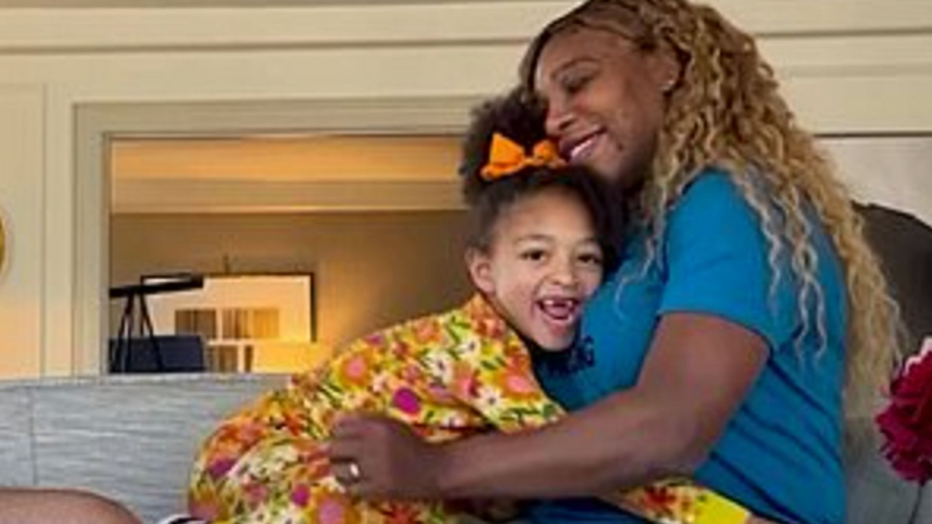 Serena Wiliams tells daughter Olympia she is going to be a big sister