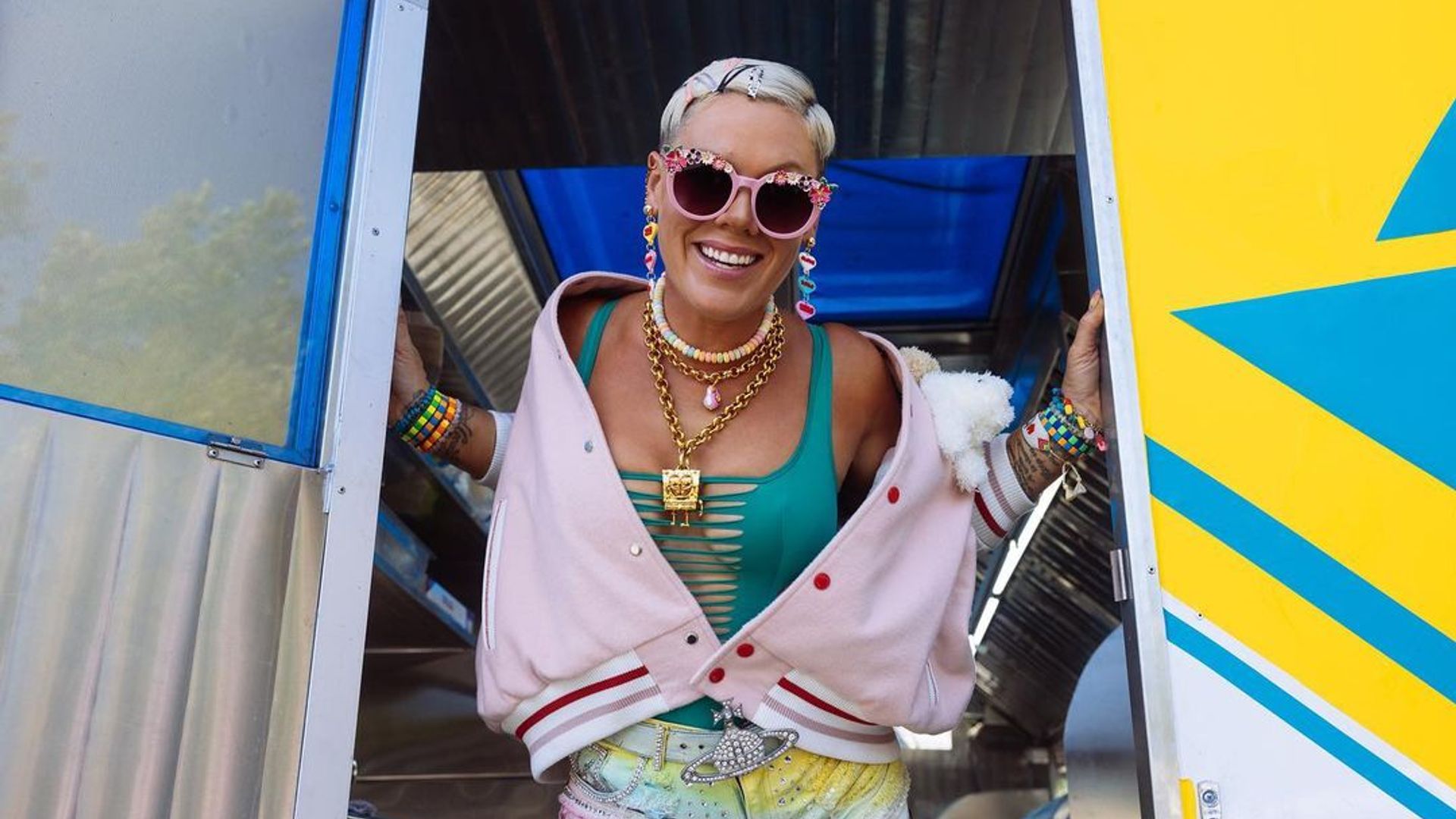 Pink shares cheeky nude of herself showering outdoors - and wow