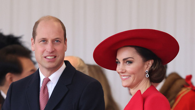 William and Kate on podium