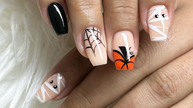 Halloween inspired nail art