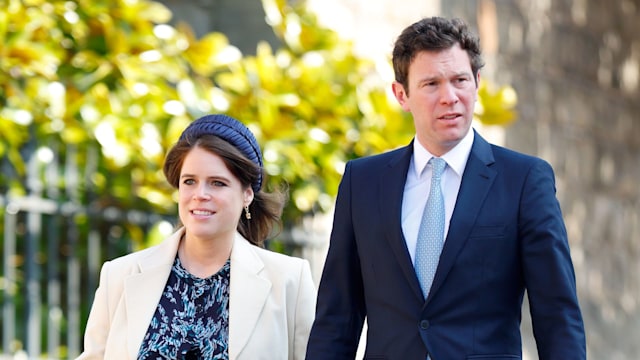 pregnant Princess Eugenie Jack Brooksbank attend Easter Service 