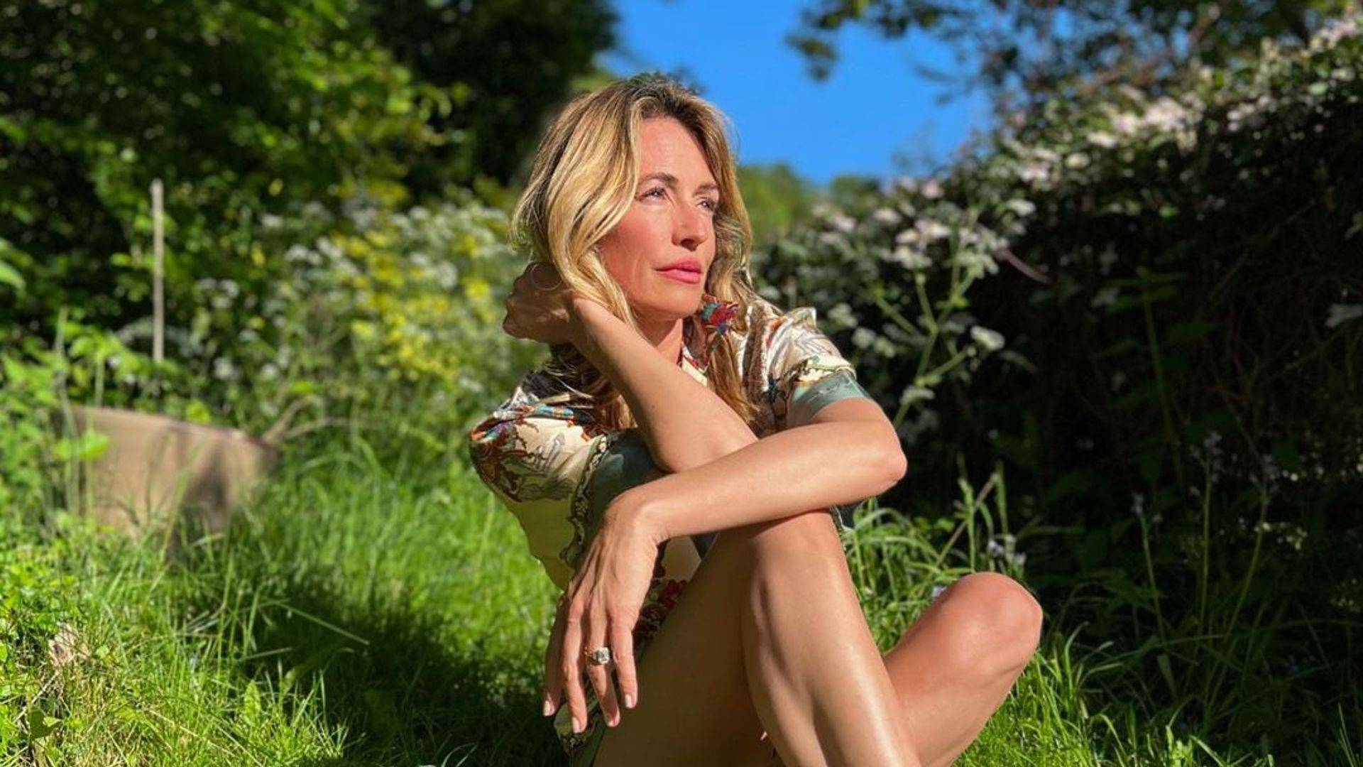 Cat Deeley in her garden