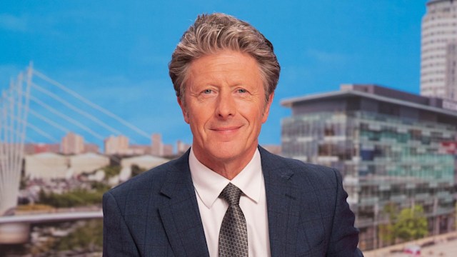 Charlie Stayt on the set of BBC Breakfast