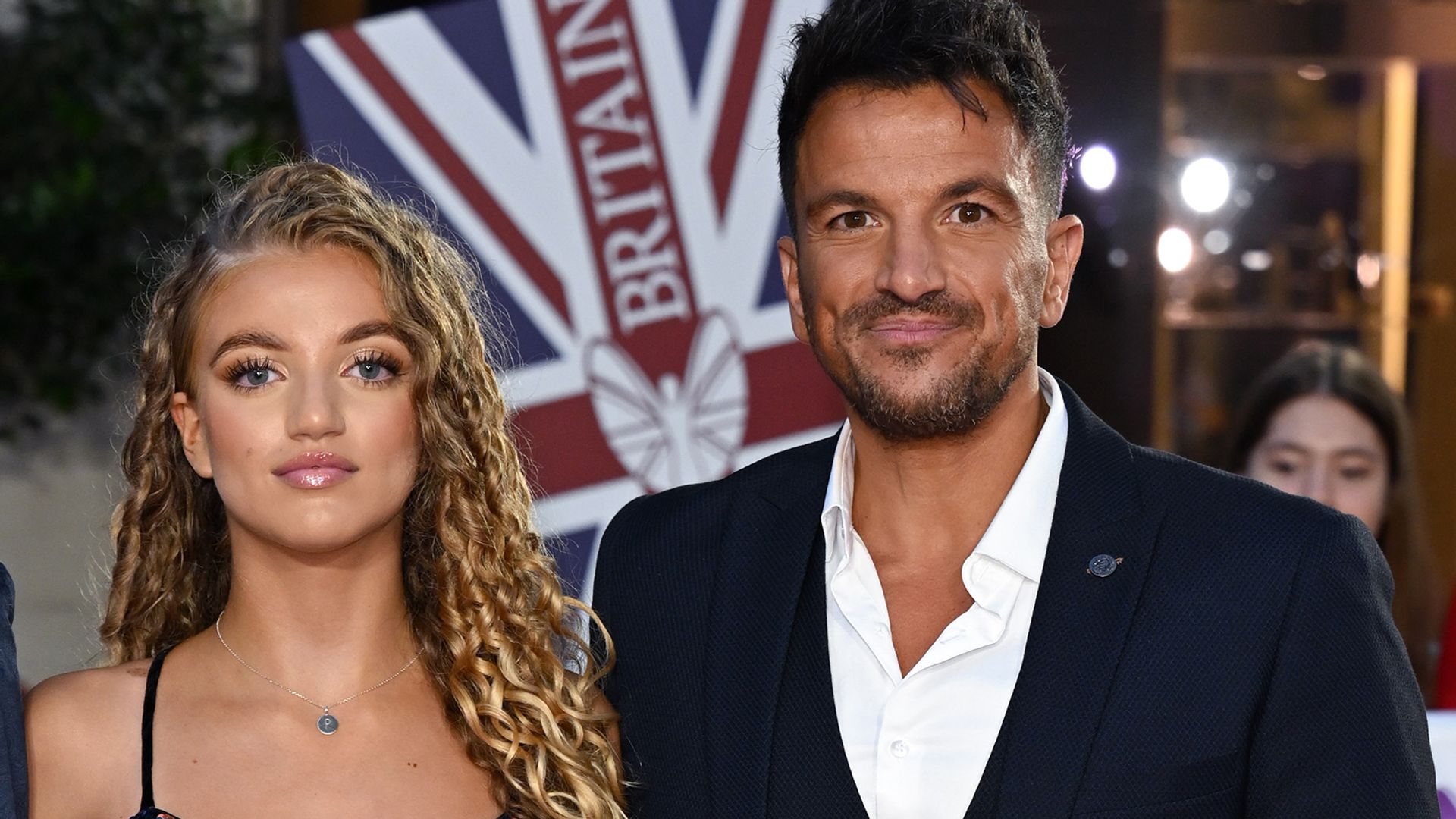 Peter Andre and Princess Andre posing red carpet