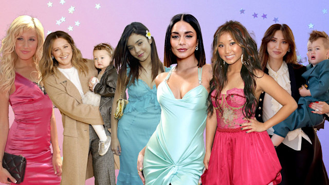 ashley tisdale, vanessa hudgens, brenda song then and now with kids