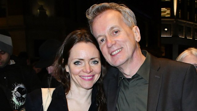 Frank Skinner with partner Cath Mason