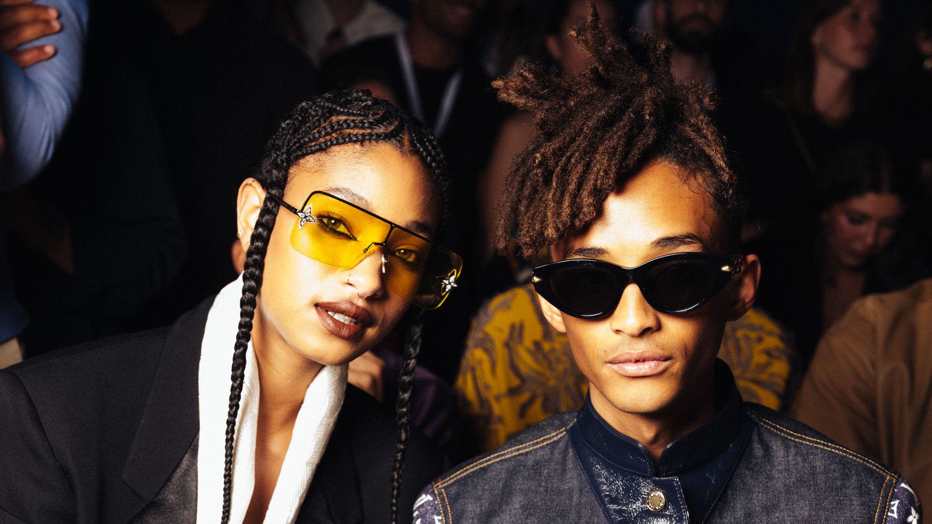 Willow Smith and Jaden Smith attend the the Louis Vuitton Menswear Spring/Summer 2024 show as part of Paris Fashion Week  on June 20, 2023 in Paris, France