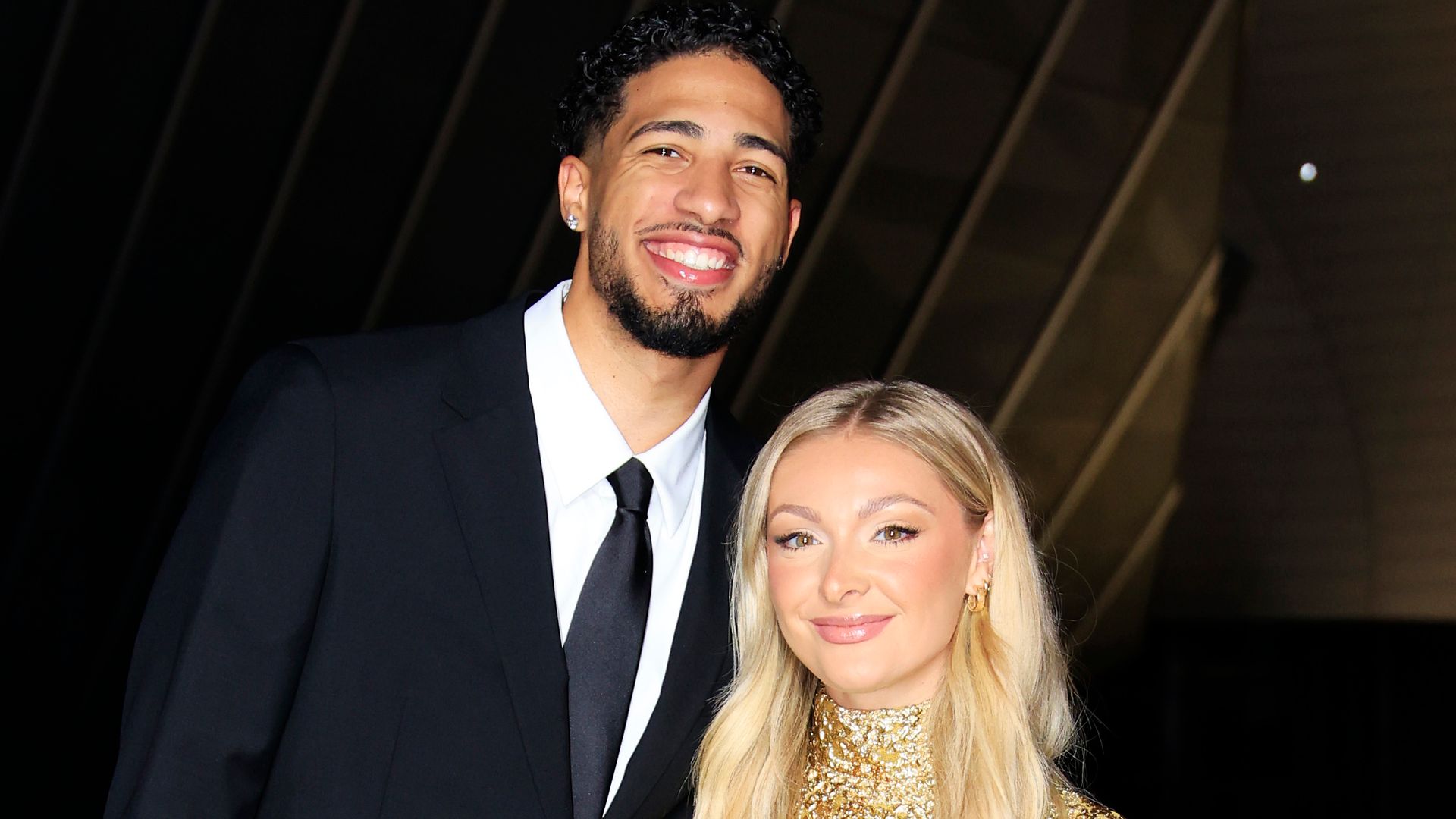 Tyrese Haliburton and Jade Jones attend 'Prelude to the Olympics' at Fondation Louis Vuitton on July 25, 2024