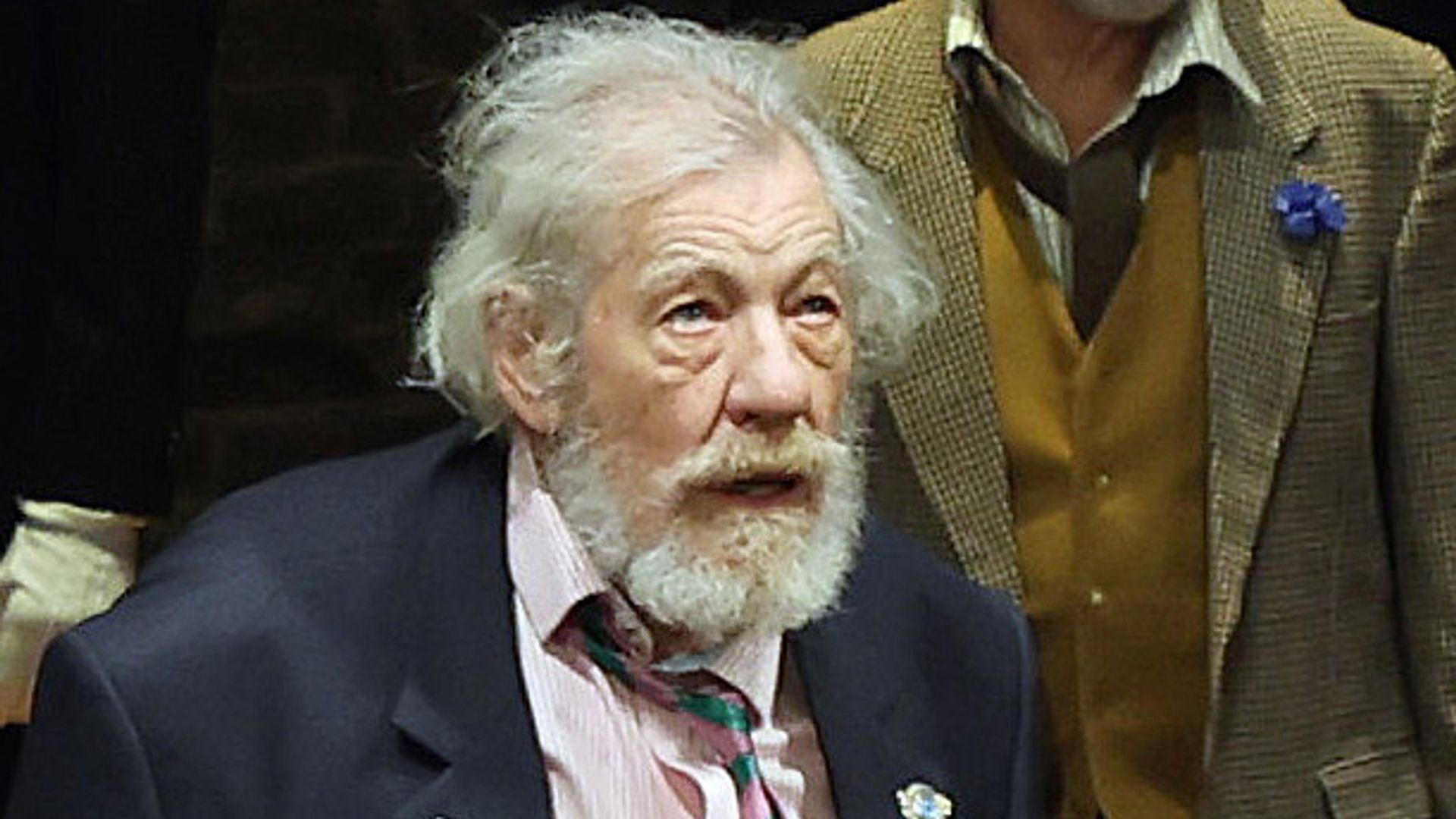 Ian McKellen on stage during the Player Kings