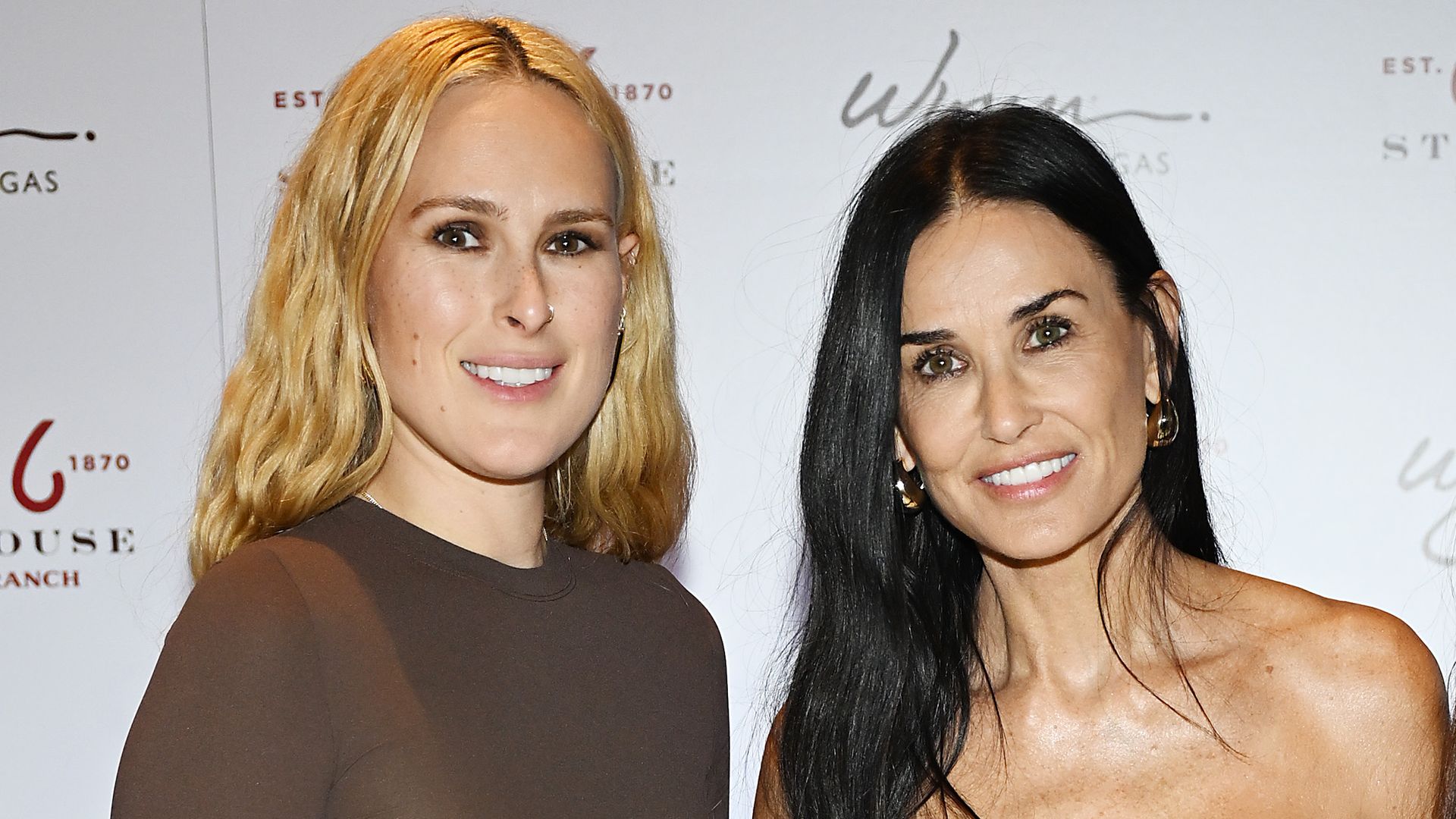 Rumer Willis, Demi Moore and Scout LaRue Willis arrive at Four Sixes Ranch Steakhouse pop-up grand opening at Wynn Las Vegas on September 14, 2024 in Las Vegas, Nevada