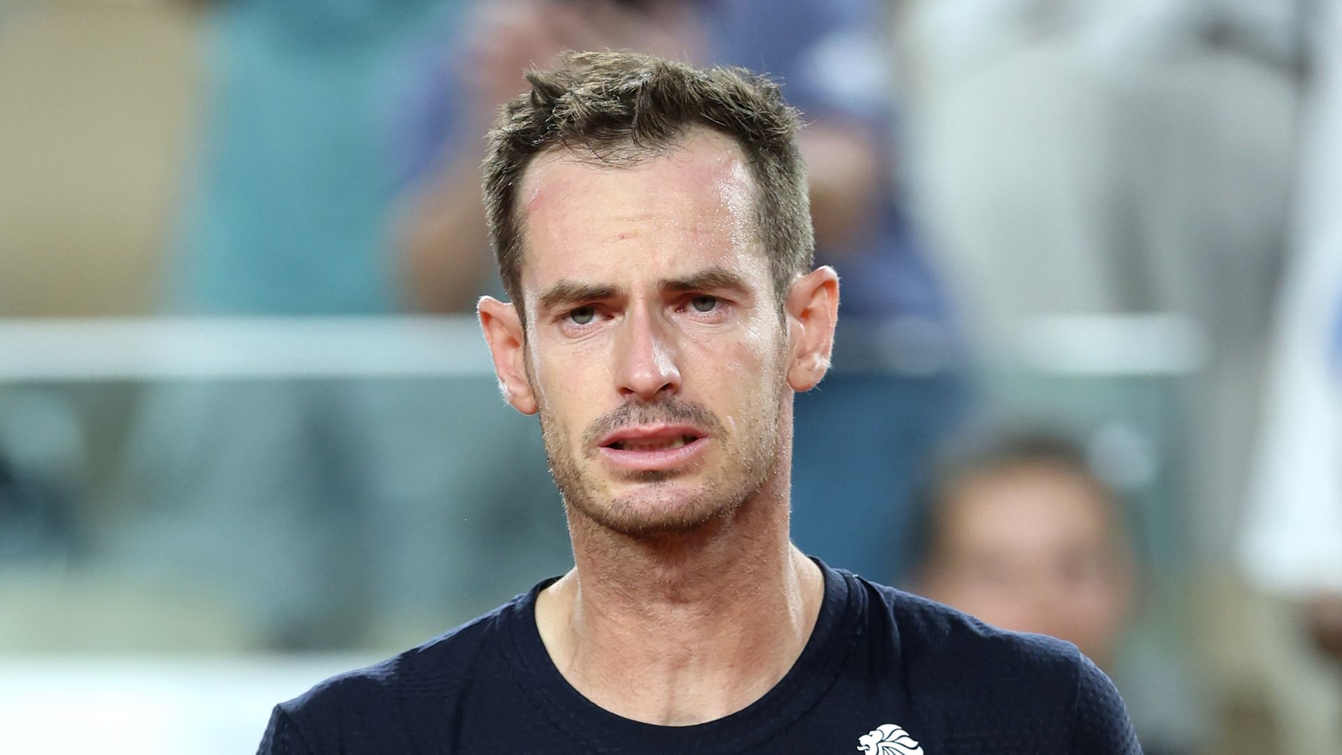 Andy Murray in tears following defeat to United States at the Olympics