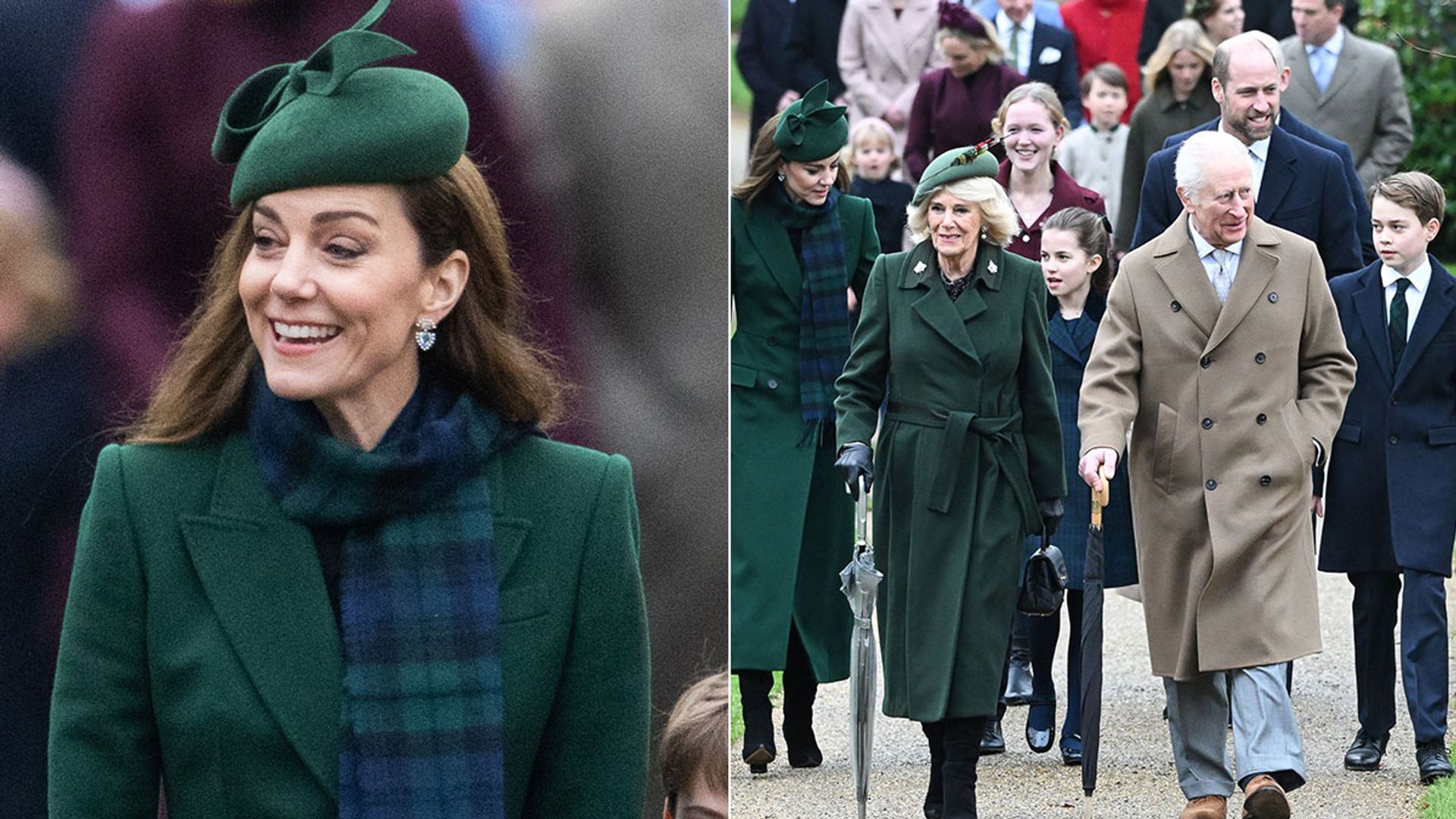 Prince William and Princess Kate reappear as King Charles and Queen Camilla lead royals on Christmas Day