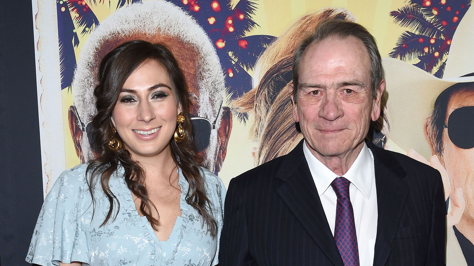 Actor Tommy Lee Jones and daughter Victoria Jones arrive at the premiere of 'Just Getting Started' at ArcLight Hollywood on December 7, 2017