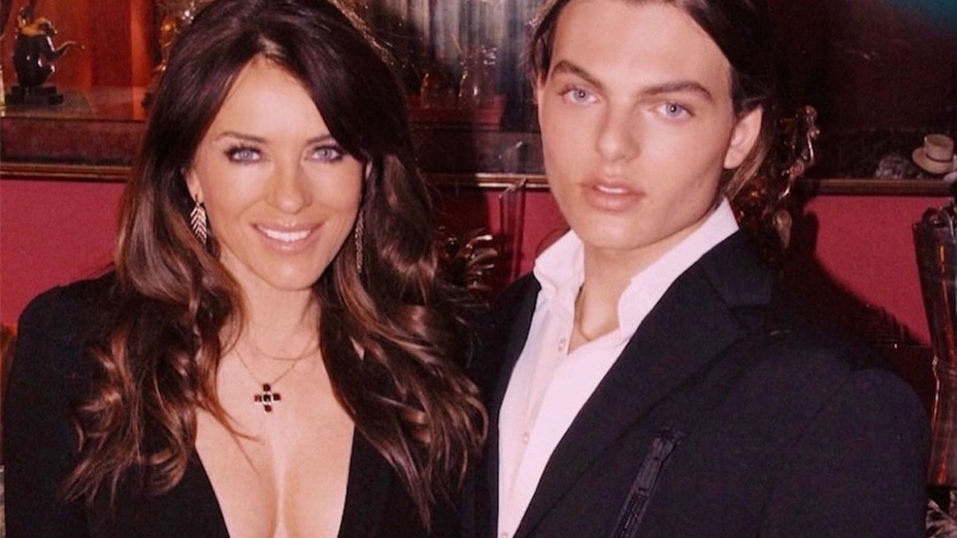 elizabeth hurley with son damian