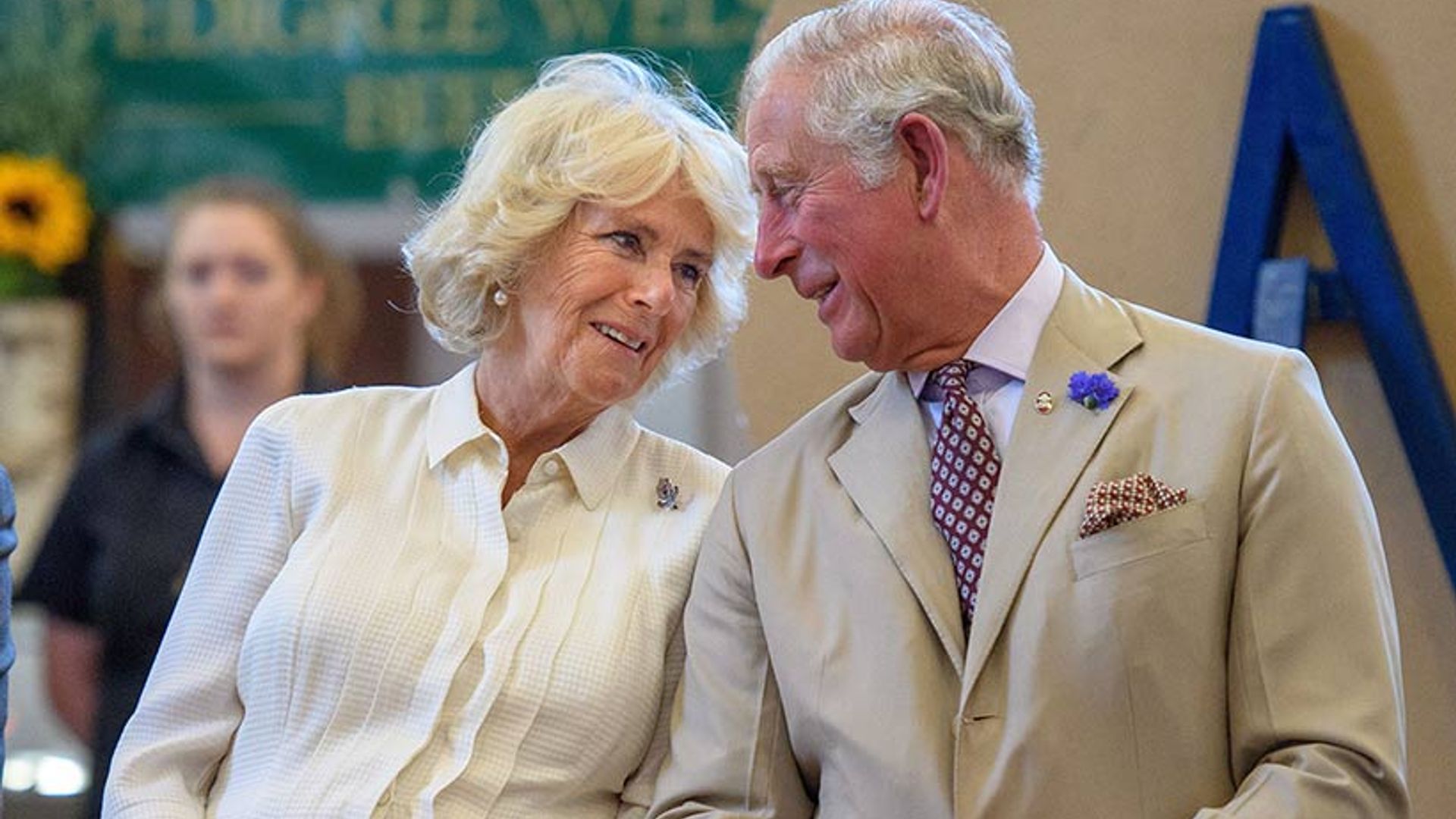 Camilla Parker-Bowles looks dreamy in a cream dress on visit to Wales ...