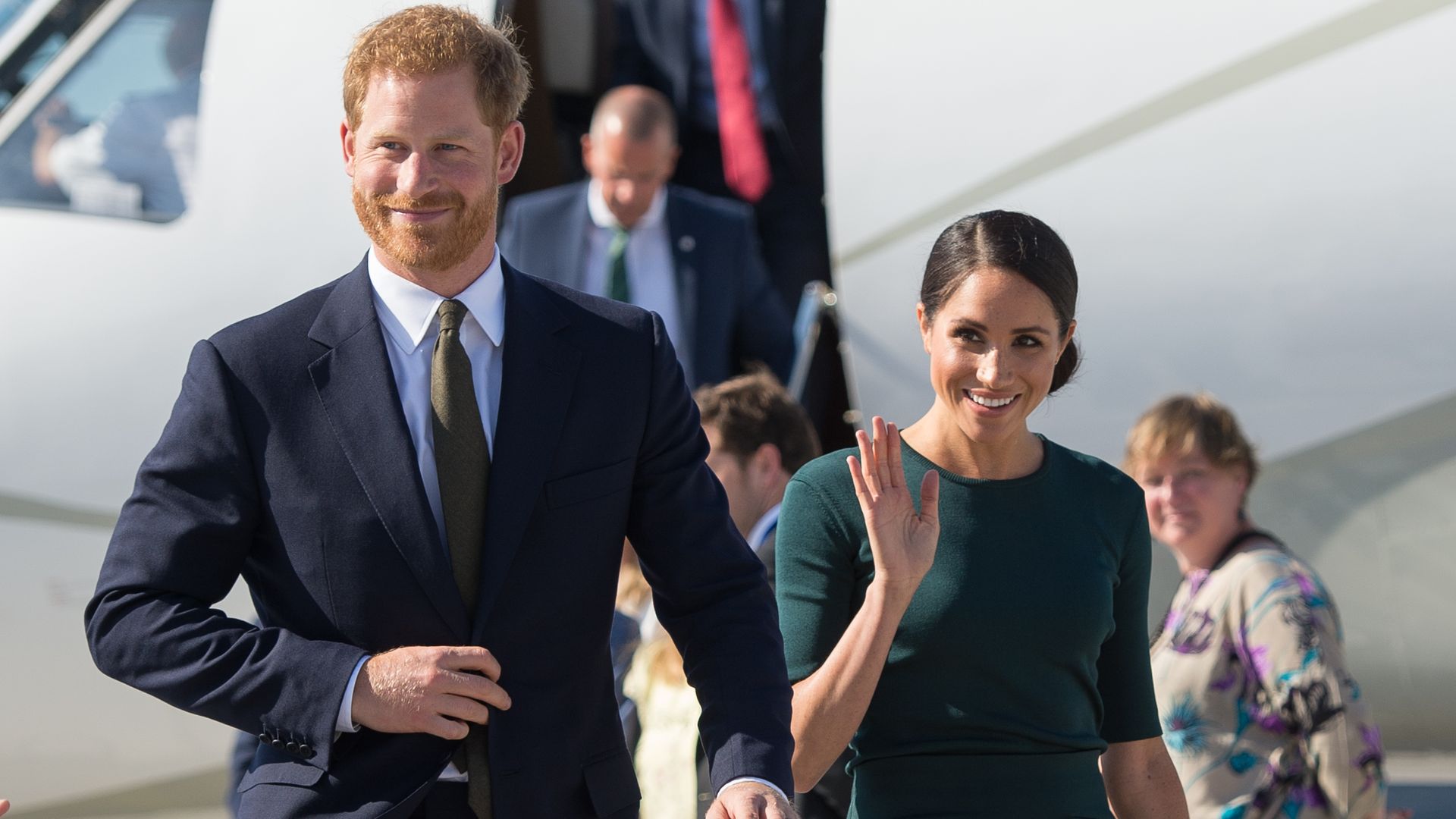 Harry and Meghan arrive in Dublin, 2018