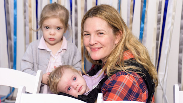 Drew Barrymore with her daughters Frankie and Olive back in 2014