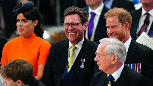 Eugenie, Jack and Harry at the Platinum Jubilee Thanksgiving service