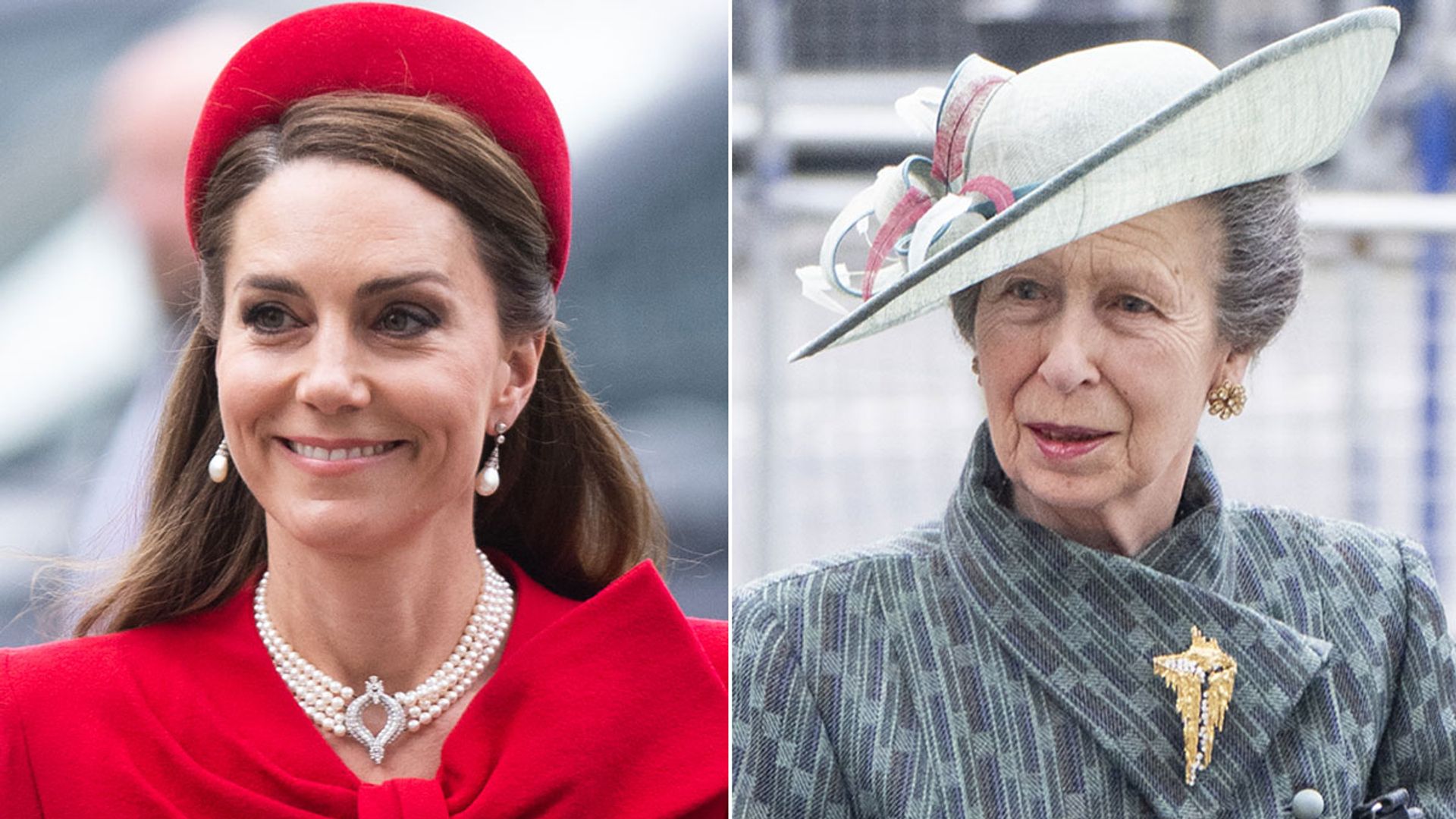 The Princess of Wales kisses Princess Anne during touching moment at Commonwealth Day service