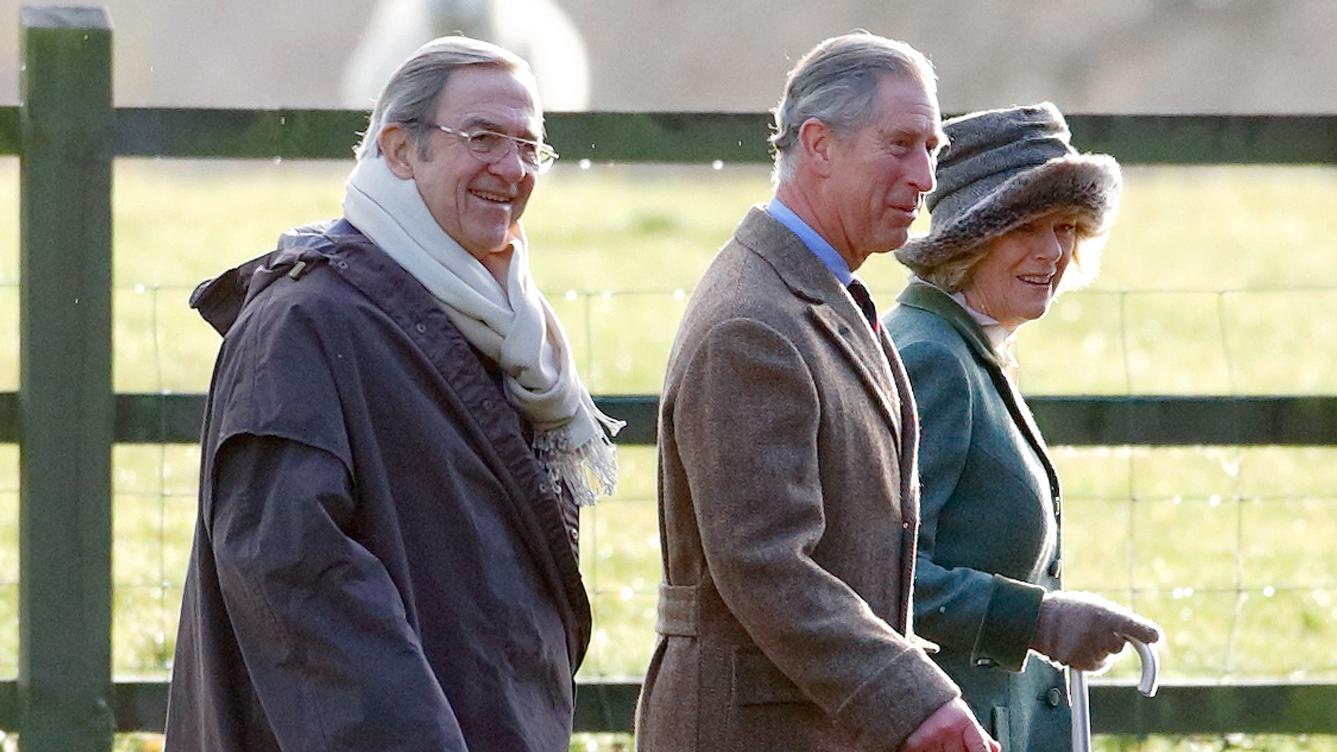 King Constantine, Prince Charles and Duchess of Cornwall attend church in Sandringham in 2007