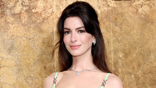 Anne Hathaway attends the Clooney Foundation For Justice's "The Albies" on September 28, 2023 in New York City. (Photo by Cindy Ord/Getty Images)