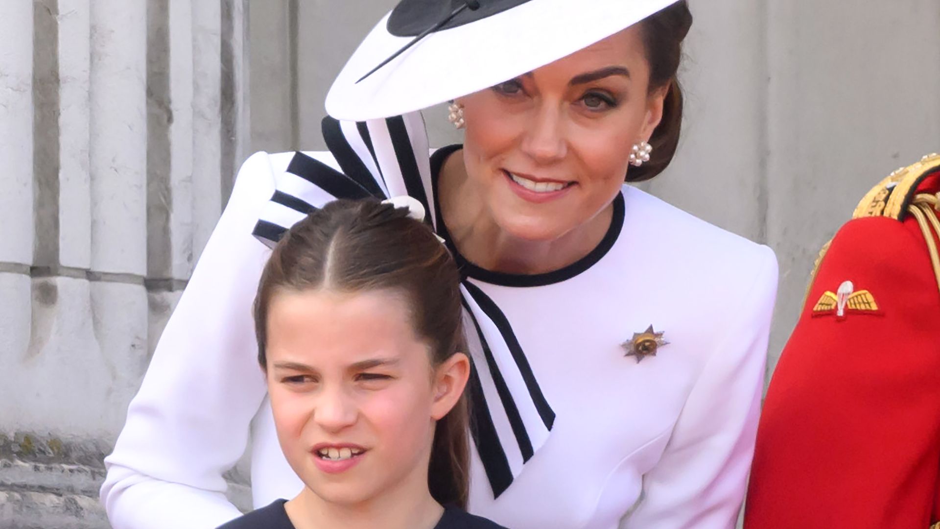 Princess Charlotte and Kate Middleton at Trooping the Colour 2024