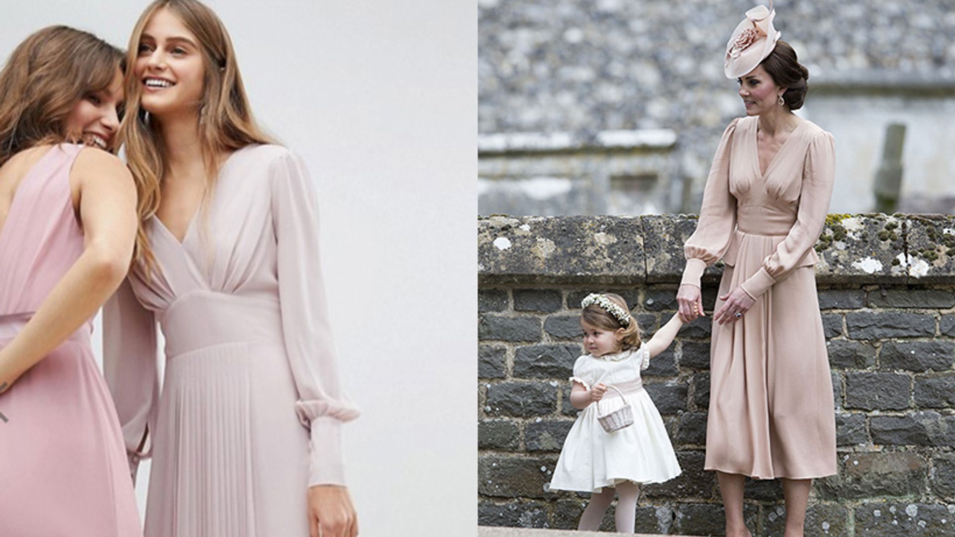 ASOS design a dress similar to Kate Middleton's pink dress she wore to Pippa's  wedding | HELLO!