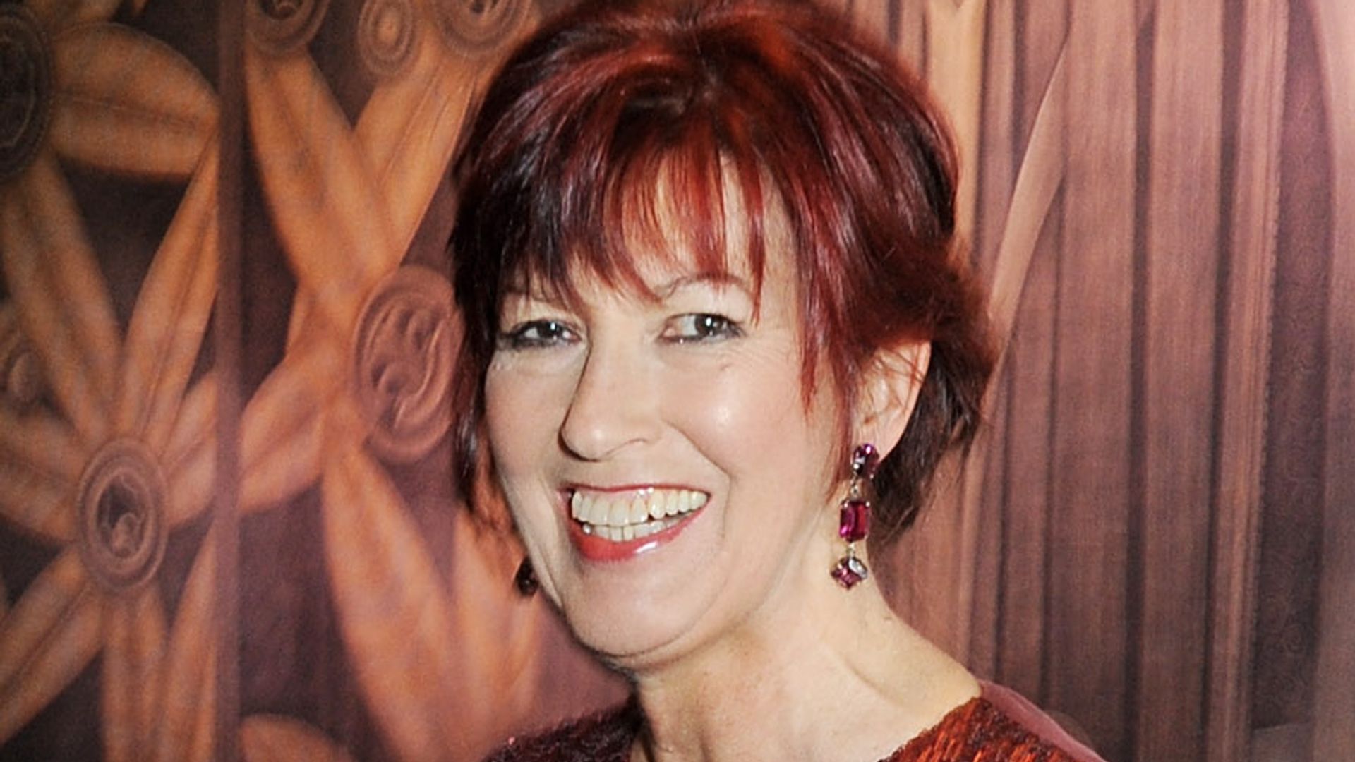 Janet Street Porter in a sparkly red dress at the London Evening Standard Theatre Awards