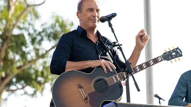 Kevin Costner performs onstage with his band Modern West during the One805 Live Fall Concert benefiting First Responders on September 20, 2024 in Carpinteria, California. (Photo by Scott Dudelson/Getty Images)