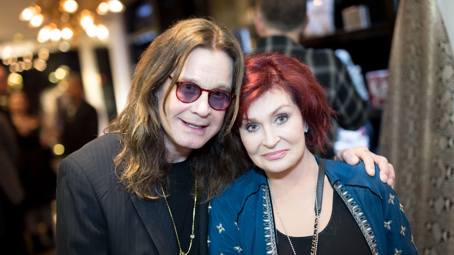Ozzy Osbourne and Sharon Osbourne attend the Billy Morrison - Aude Somnia Solo Exhibition at Elisabeth Weinstock on September 28, 2017 in Los Angeles, California