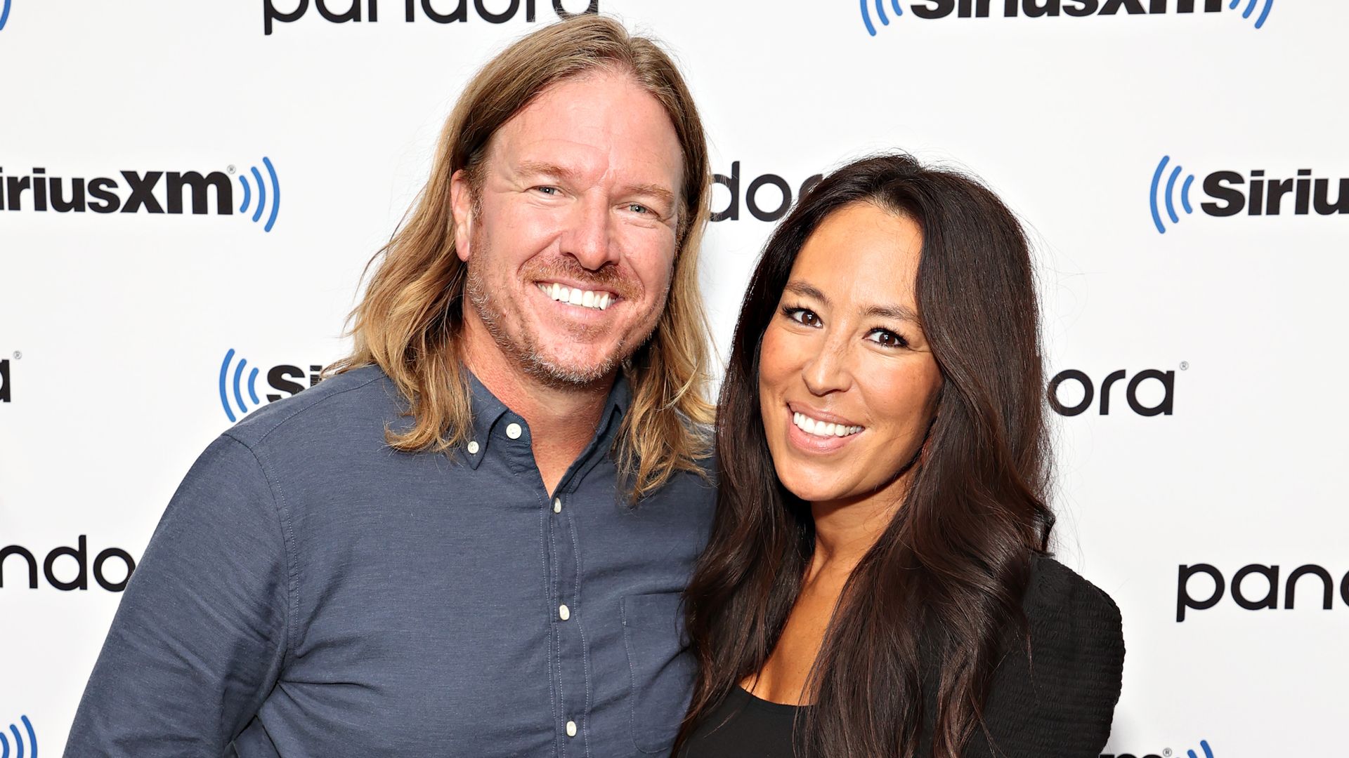 Chip Gaines and Joanna Gaines visit the SiriusXM Studios on July 14, 2021 in New York City