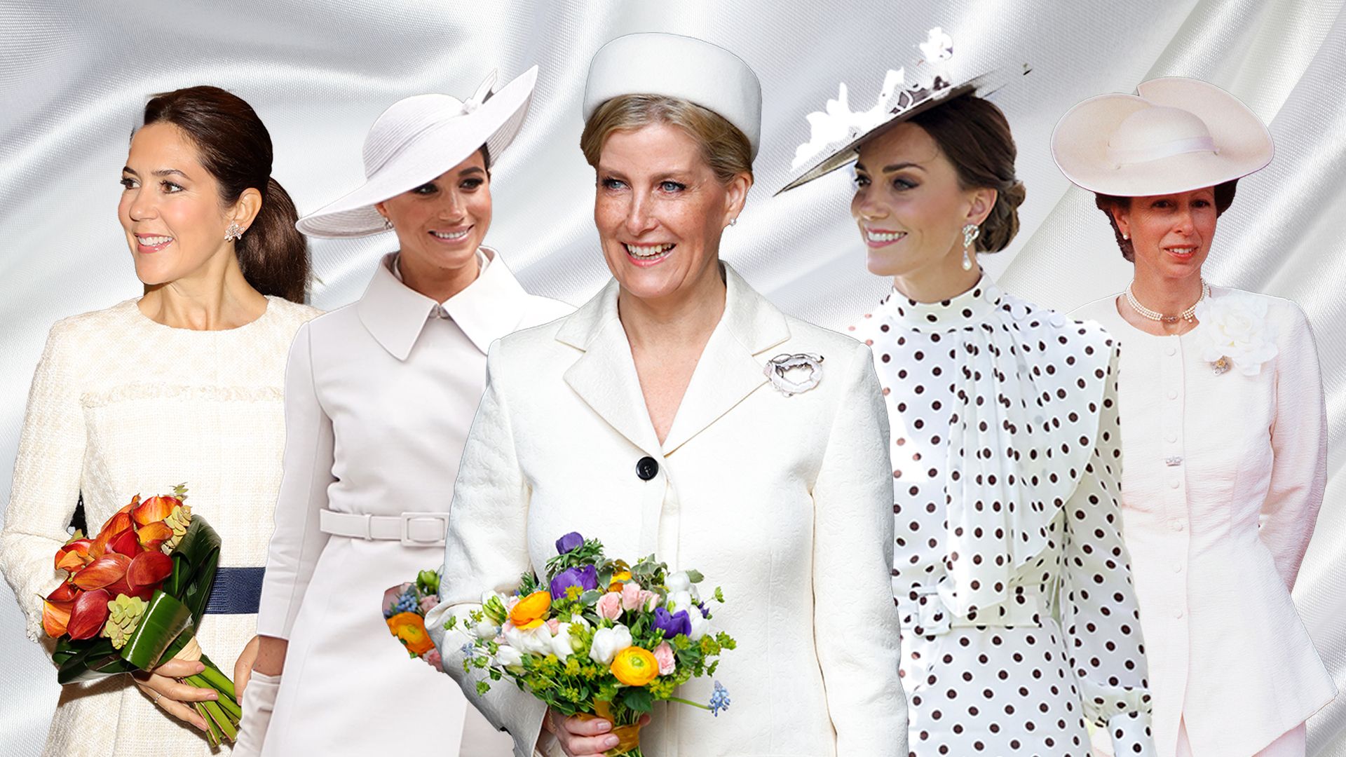 Royal ladies wearing white