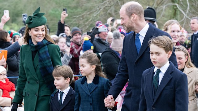 The Wales family attend the Christmas Morning Service 