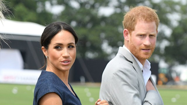 Prince Harry and Meghan Markle at the polo