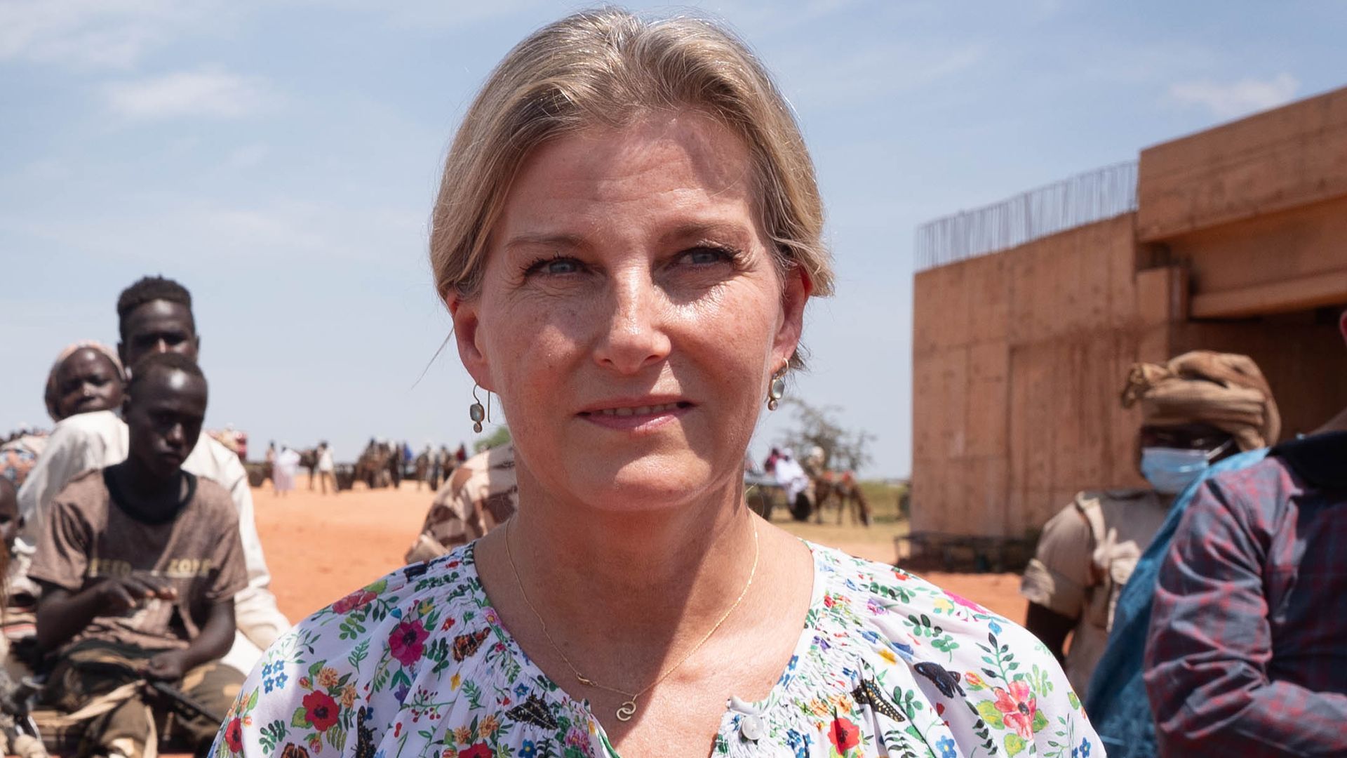 The Duchess of Edinburgh urges the world not to forget the 'severe humanitarian crisis' in Sudan