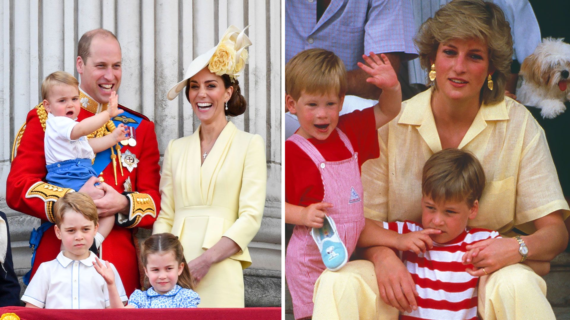 Princess Kate and Princess Diana and their children