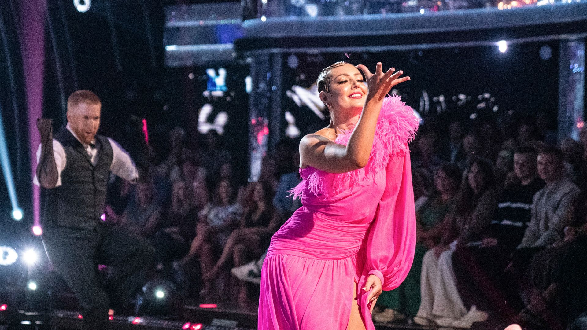 Amy Dowden makes emotional return to Strictly in dazzling pink dress – see details