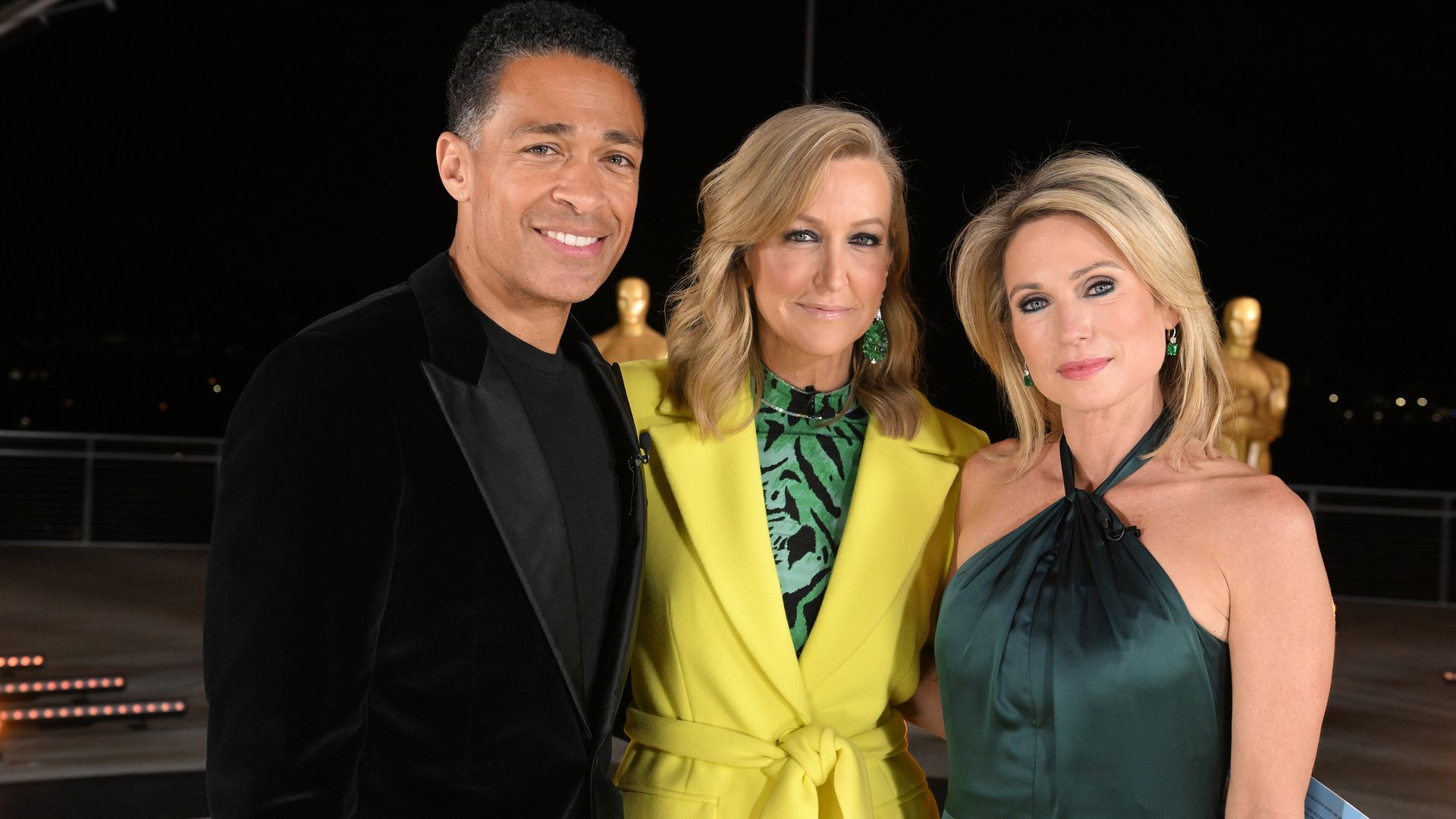 Amy Robach and T.J. Holmes with Lara Spencer