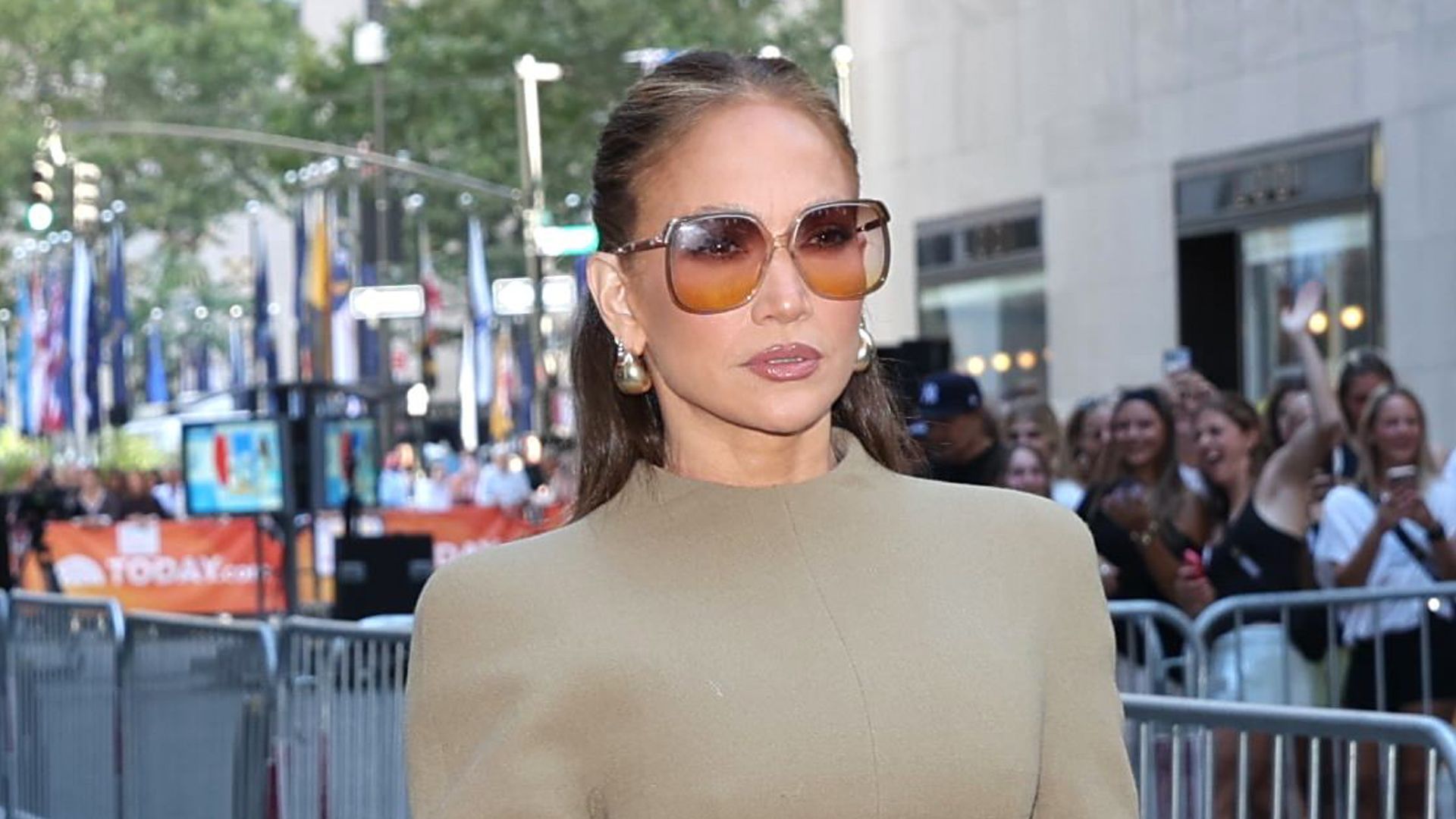Jennifer Lopez is seen on October 06, 2025 in New York City