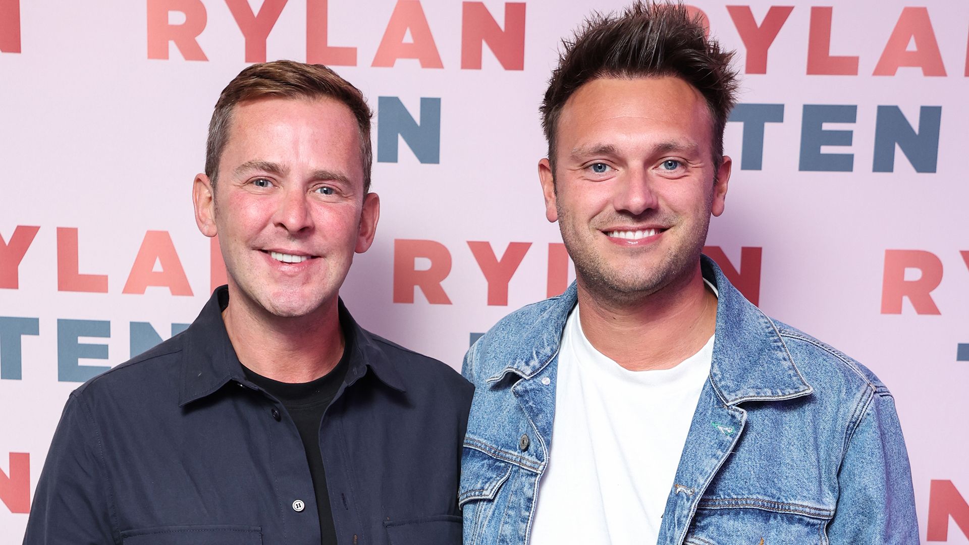 Scott Mills and Sam Vaughan at the Rylan book launch