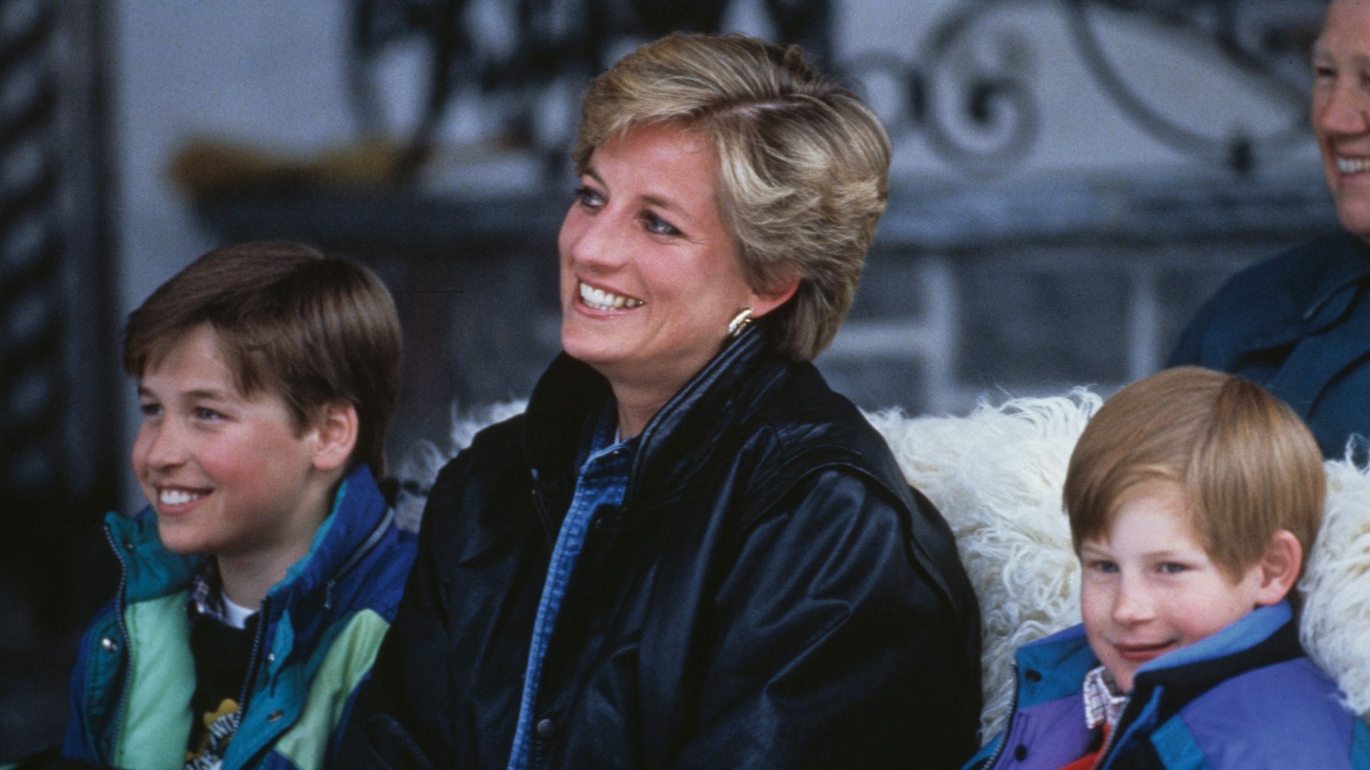 Diana, William and Harry on skiing holiday in 1993
