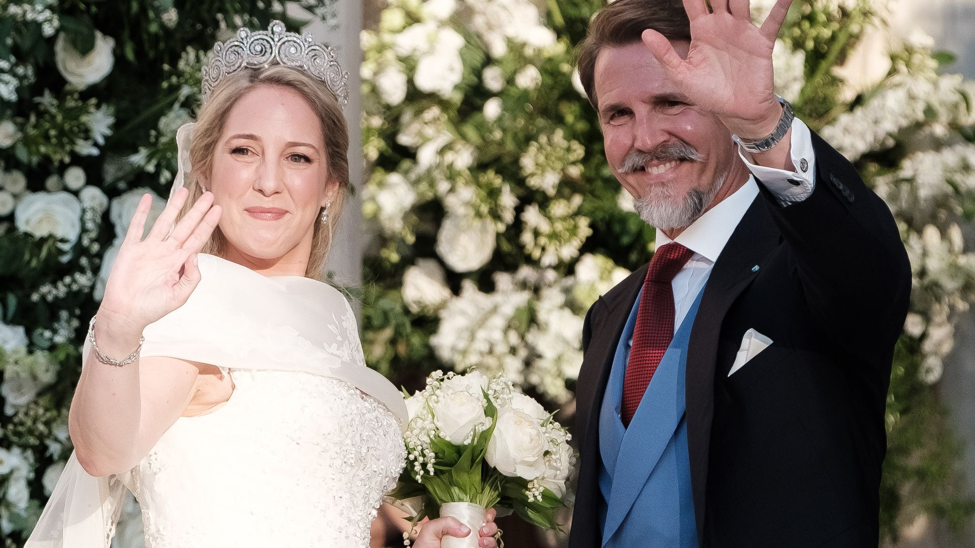 Princess Theodora’s emotional wedding moment with brother Crown Prince Pavlos following father’s death