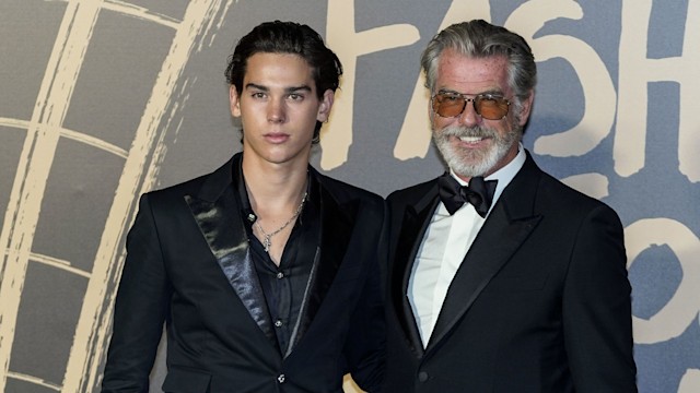 pierce brosnan and son paris red carpet black tie