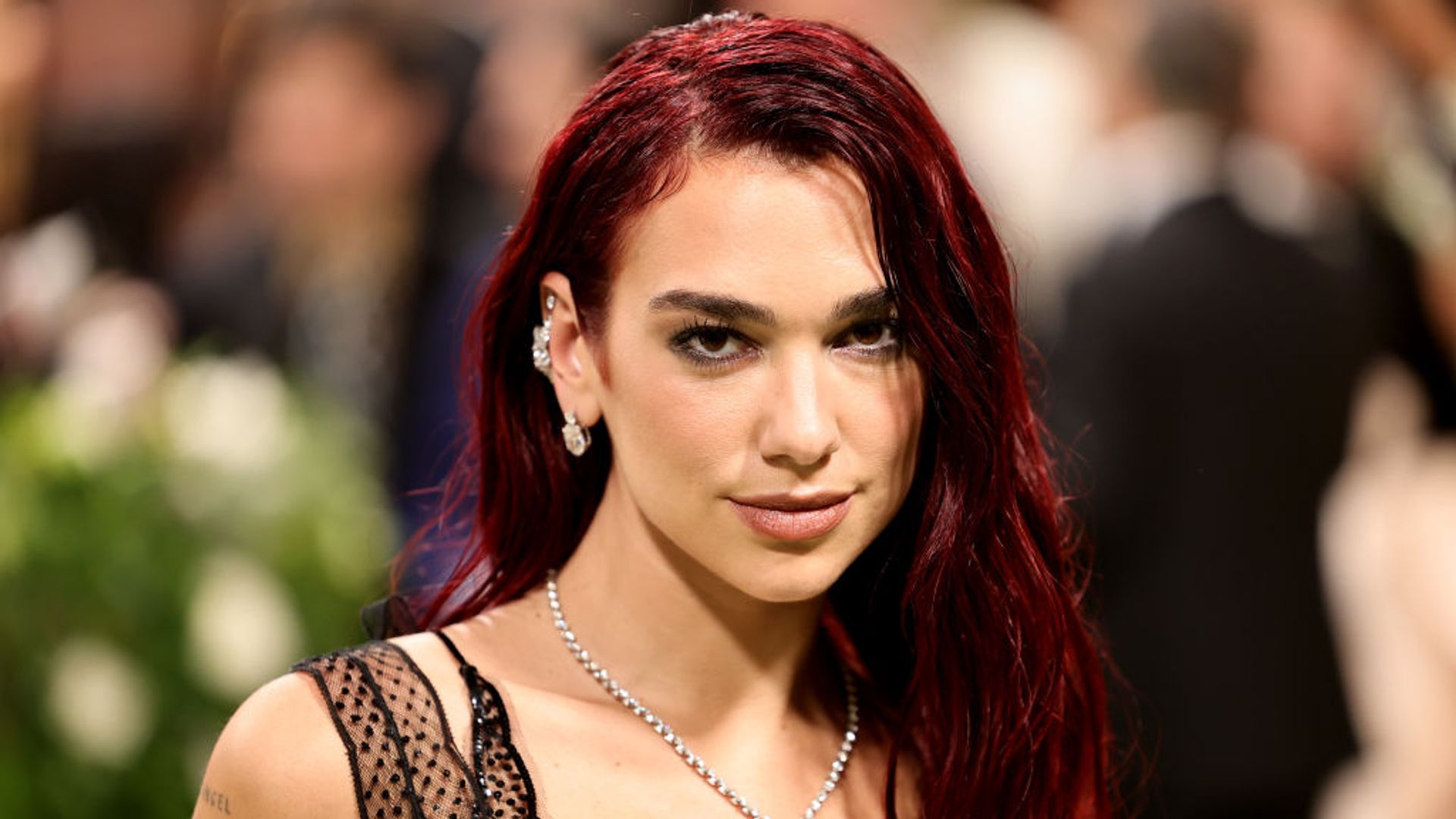dua lipa red hair at the met gala 2024