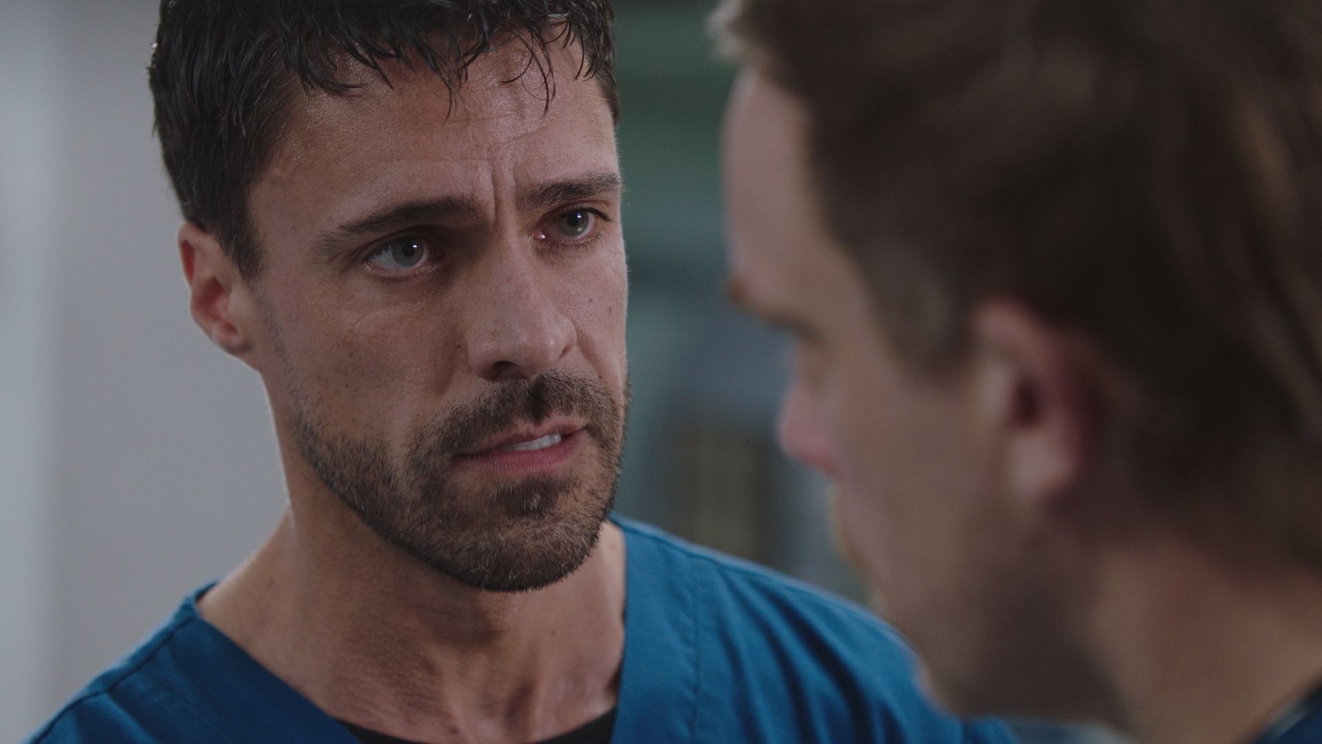 Olly Rix as Flynn Byron in Casualty