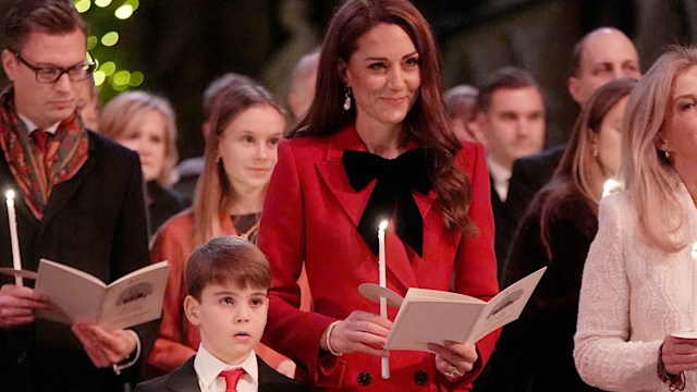 Prince Louis with Kate at concert