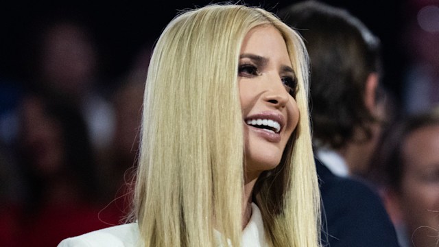  Ivanka and Tiffany Trump dressed in white at the Fiserv Forum