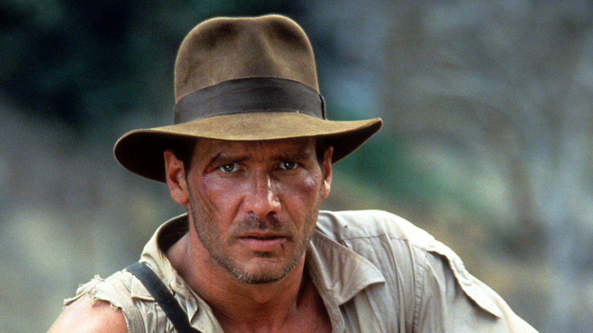 Harrison Ford in a scene from the film 'Indiana Jones And The Temple Of Doom'
