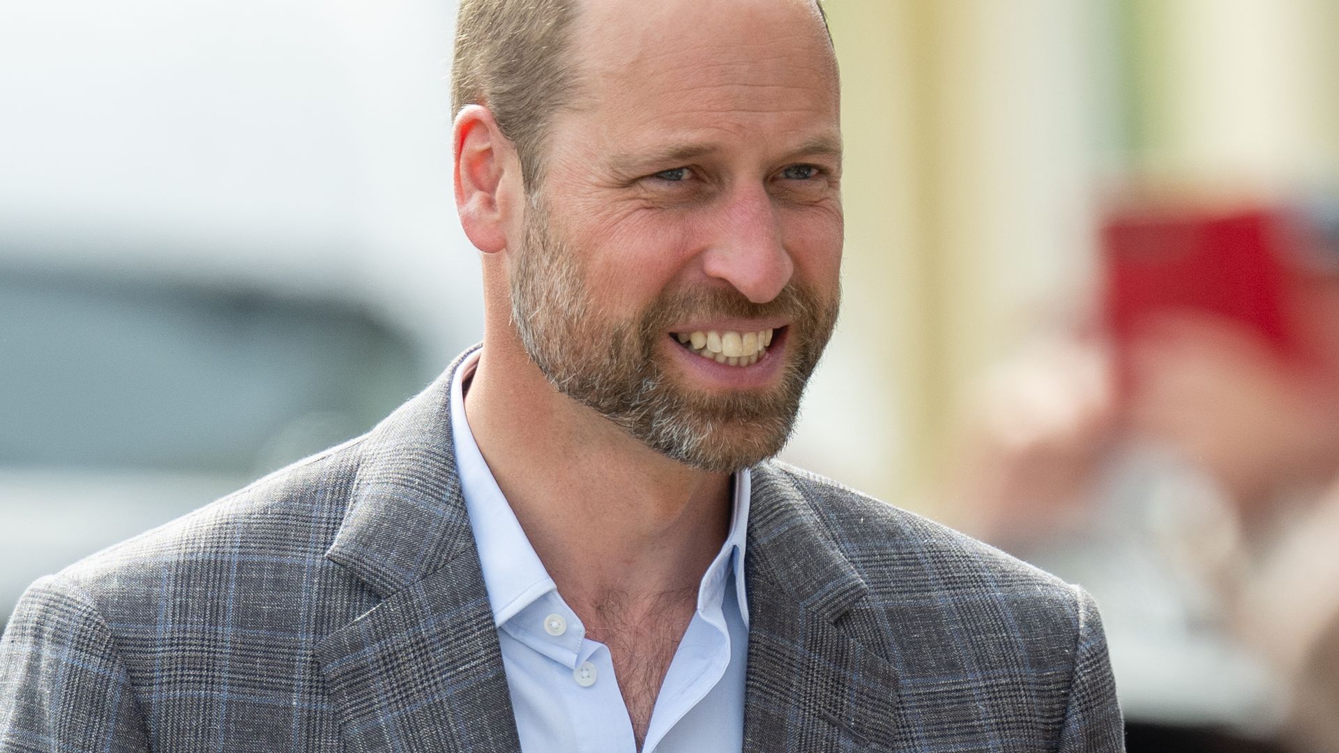 Prince William, Prince of Wales, known as the Duke of Rothesay when in Scotland visits a local market on April 29, 2025 in Tobermory, Scotland