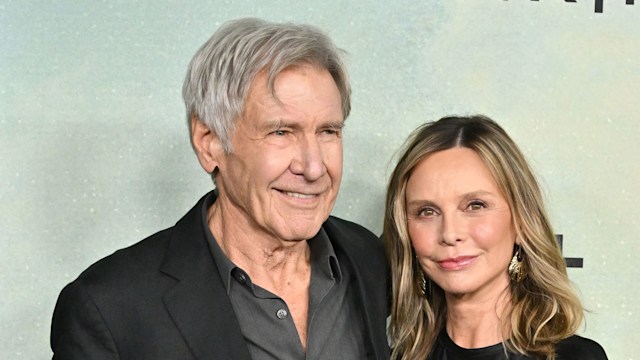 Harrison Ford and Calista Flockhart attend the World Premiere of Apple TV+ "Shrinking" Season 2 at Pacific Design Center on October 08, 2024 in West Hollywood, California.